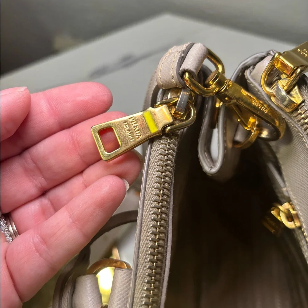 Prada Saffiano Leather Galleria Tote With Strap - Picture 6 of 7
